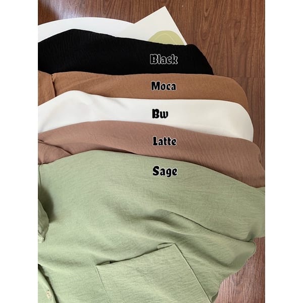 Sanny Batwing Crinkle  -  Blouse Kemeja Batwing Crinkle