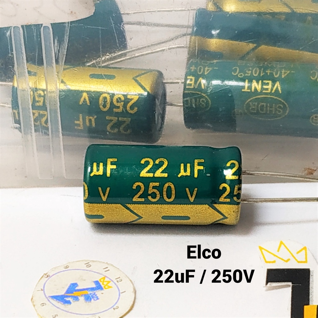 KAPASITOR ELCO 22uF / 250V (1 Pcs) | Capasitor Elko 22 uF/250 Volt