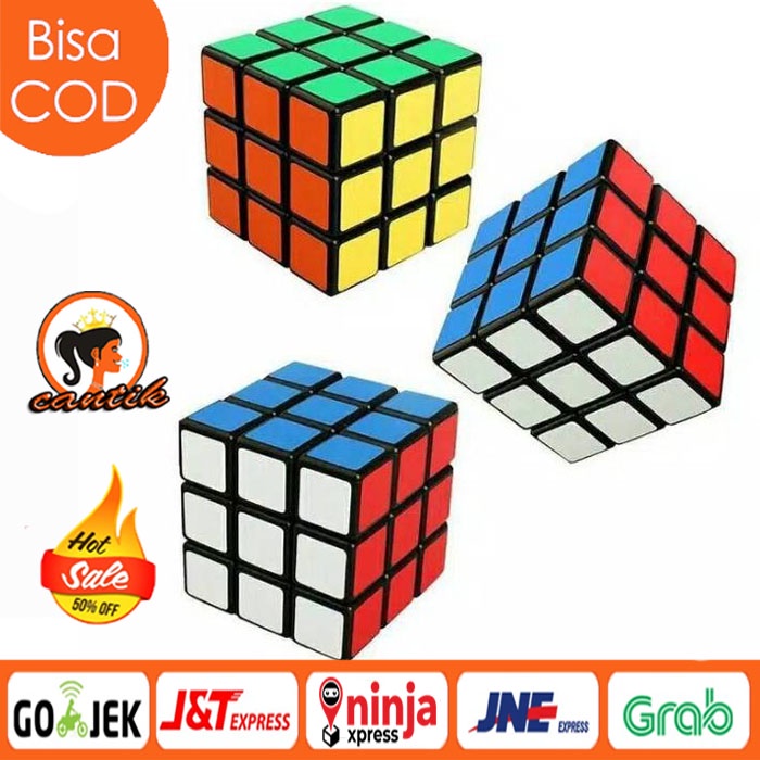 HC Rubik Cube 3x3 / Mainan Puzzle Rubrik Rubik Cube Cubes 3x3x3 Warna Warni