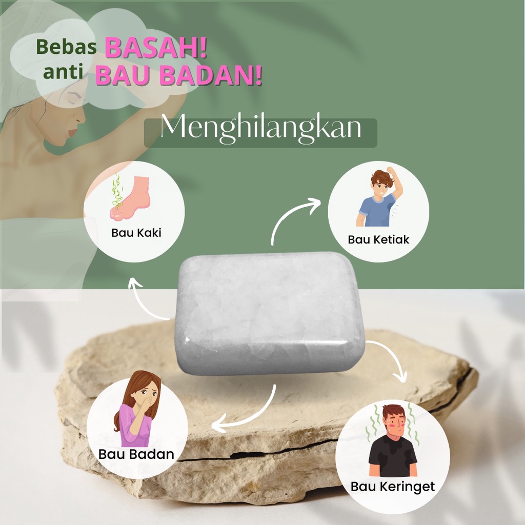 Batu tawas / batu deodorant MINI BATU TAWAS ORIGINAL TERMURAH Batu Tawas / Alum Stone / Krystal Tawa