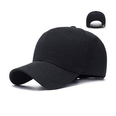 hat / topi import polos baseball topi golf topi pria trendy hitam