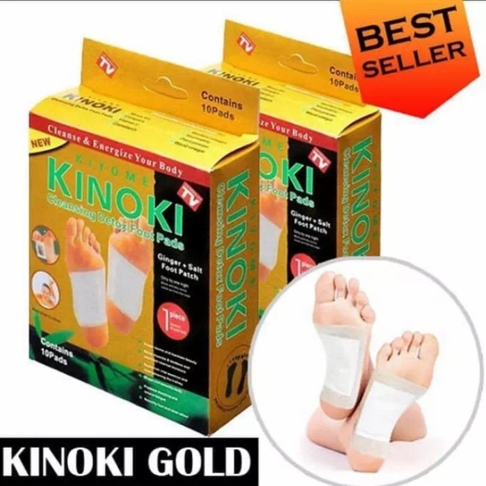 Kinoki Gold Kuning Emas Penyerap Racun Dalam Tubuh - Detox Buang Racun