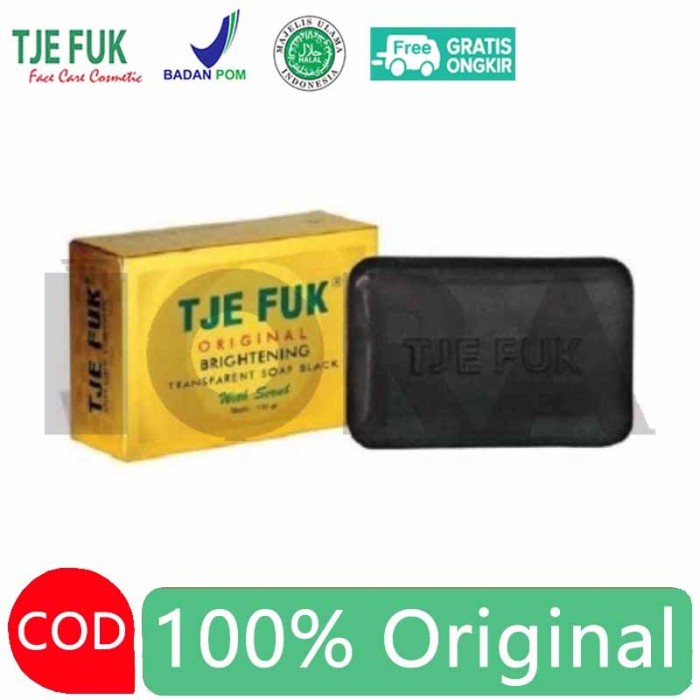 Tje Fuk Soap Original BRIGHTENING SCRUB BLACK 100g - Sabun Wajah