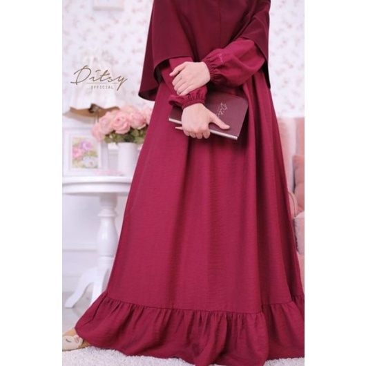 Ditsy Maret livy crinkle maroon L