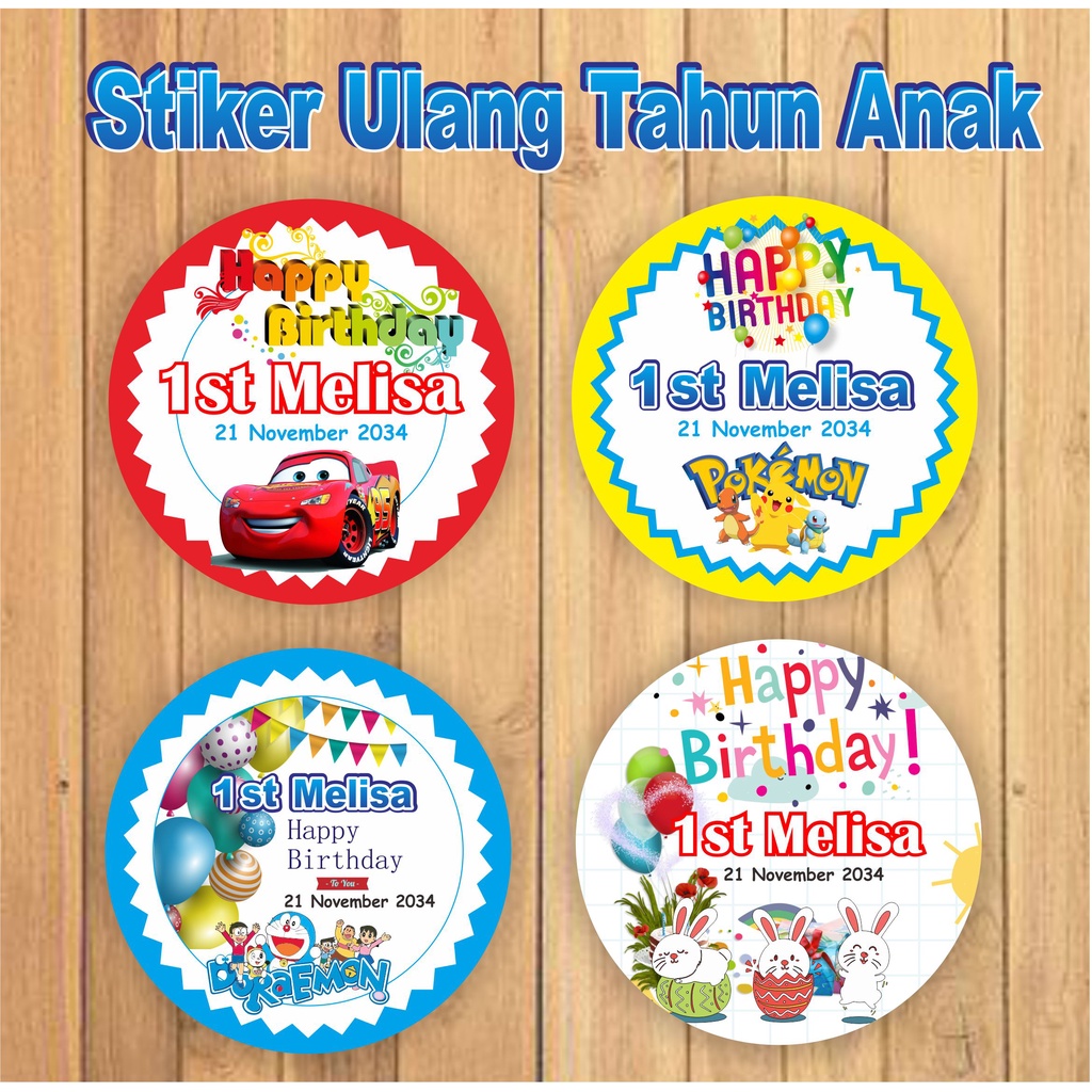 

Sticker Ulang Tahun Anak Custom