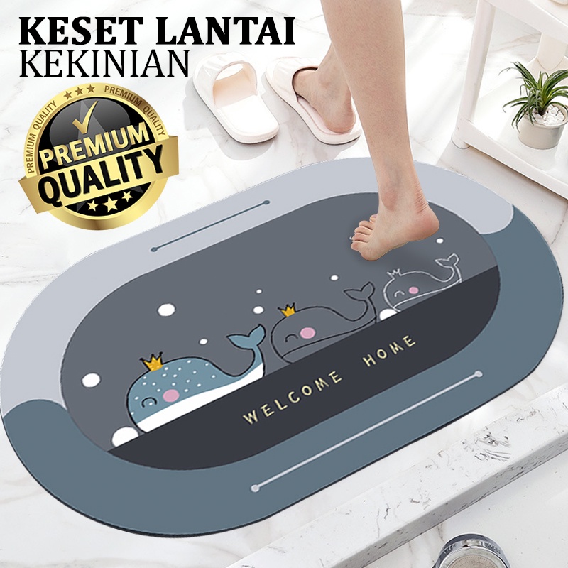 Lodoestar COD - Keset Bentuk Oval- Keset Kamar Tidur Anti Bakteri Kualitas Premium Import - XDD2