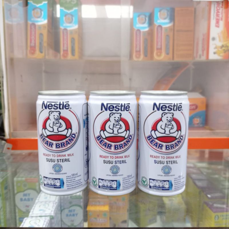

BEAR BRAND SUSU STERIL KALENG 189 ML