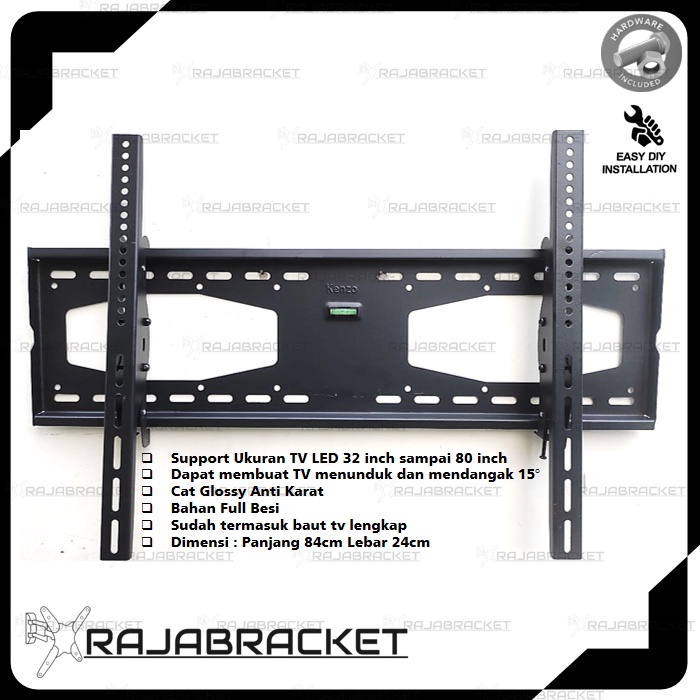 Bracket Braket TV 32 40 42 43 49 50 55 60 65 70 75 80 inch, Braket TV LCD LED Universal Xtra Durable for Large TV's