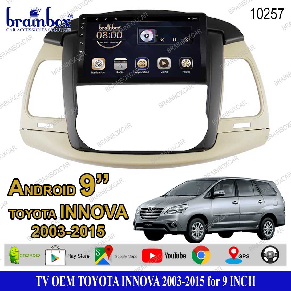Brainbox TV Mobil OEM Toyota Innova 2003-2015 Android Headunit Tape Mobil Head Unit