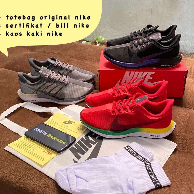 STOK TERBARU SEPATU RUNNING AIR ZOOM PEGASUS TURBO 35 RED CHILI NAVY REFLECTIVE BLUE LAGOON ATMOSPHE