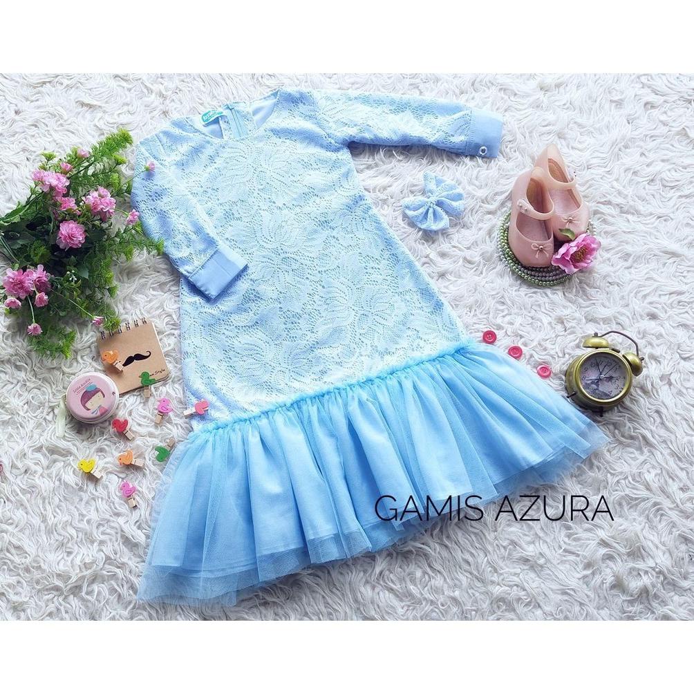 DISKON GAMIS AZURA WARNA BABY BLUE / BIRU MUDA Murah