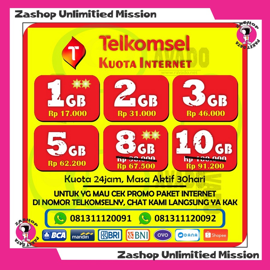 ISI ULANG PAKET DATA KUOTA INTERNET TELKOMSEL AS LOOP FLASH SIMPATI 2GB 4GB 8GB 17GB 28GB 50GB