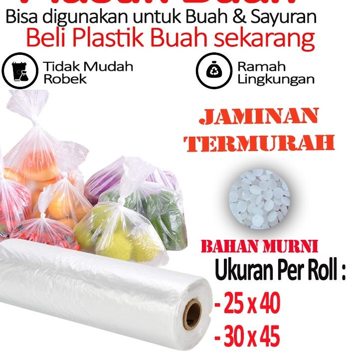 ֍ Plastik Buah Roll | Plastik Fotocopy Roll Murah | Plastik Pembungkus Buah ❁
