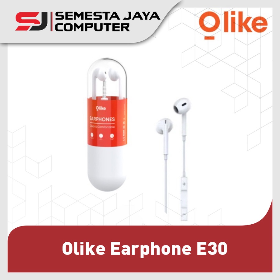 Olike Earphone E30 Sound Clear &amp; Comfortable White