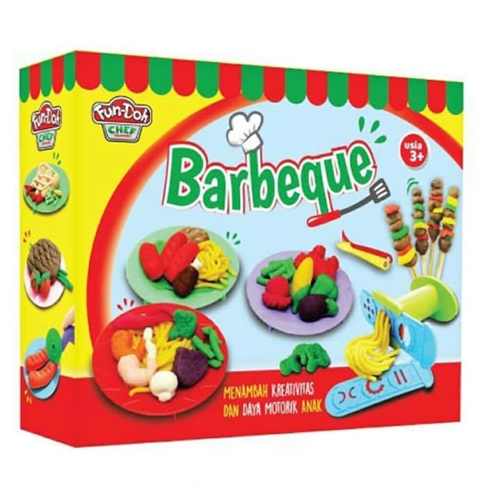 Fun Doh Barbeque - Mainan Lilin Anak Fundoh / Playdoh Barbeque