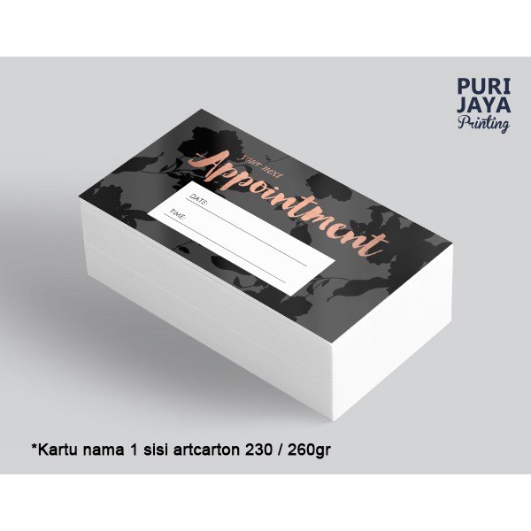 

KARTU NAMA / NAMECARD CETAK 1 SISI PERBOX ISI 100pcs