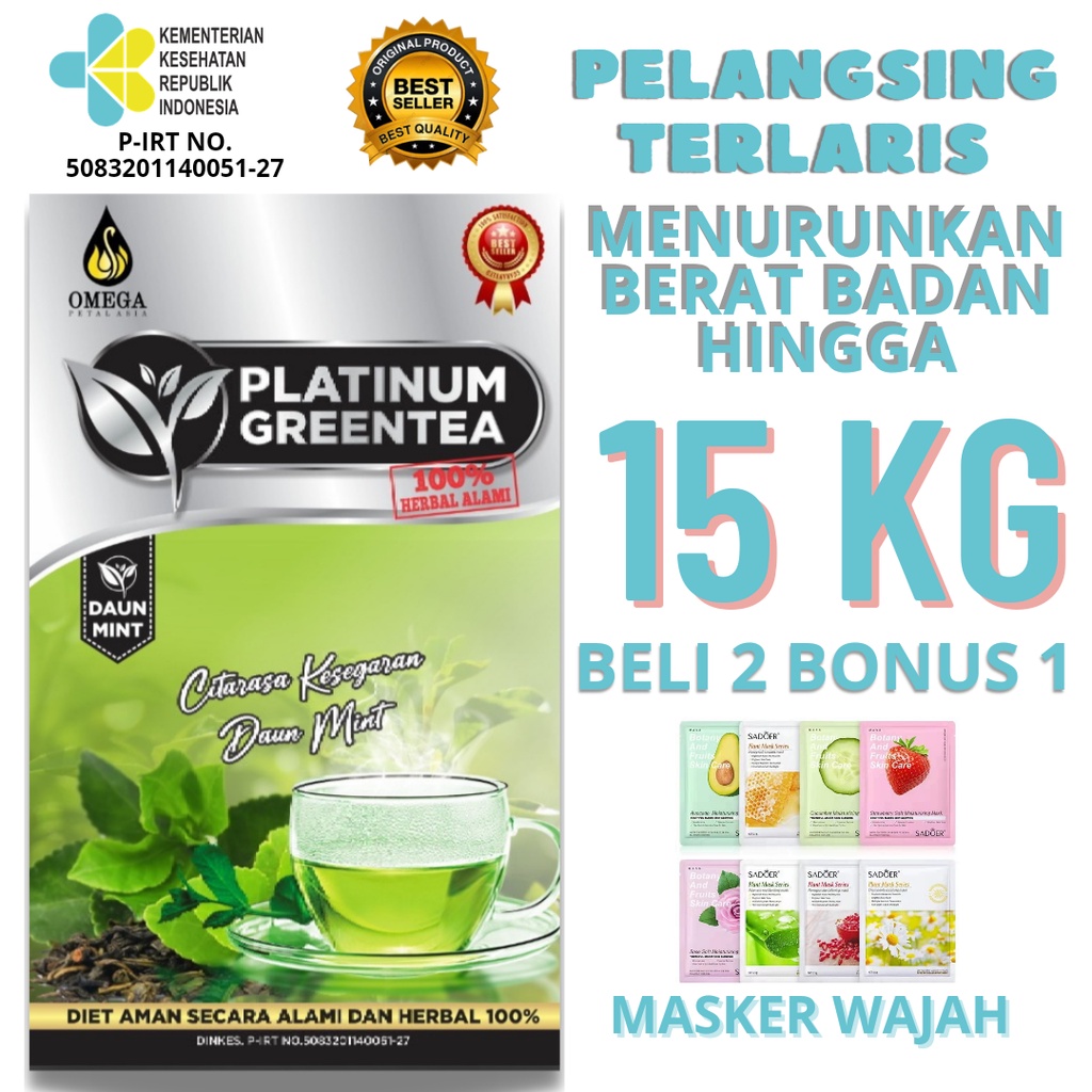 

PENGHILANG LEMAK PERUT TEH HERBAL ALAMI SEHAT HALAL PLATINUM GREENTEA