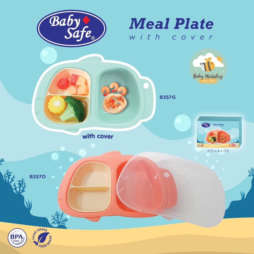 BEST SELLER!!! BABY SAFE (B357G/B3570) MEAL PLATE WITH COVER / DENGAN TUTUP / PIRING MAKAN / PLATE / TEMPAT MAKAN / BPA FREE