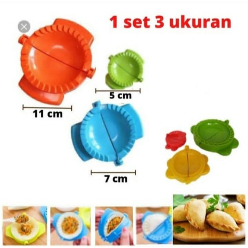 Cetakan Pastel 1 set isi 3 Besar Sedang Kecil/Cetakan Pangsit Dan Cireng/Cetakan Dumpling Gyoza/