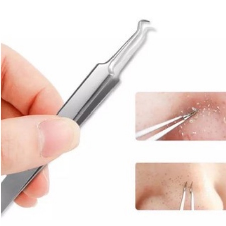 ONLYONE12 Pinset Komedo Stainlees Steel / Pinset Jerawat / Jepitan Komedo / Blackhead Tweezer