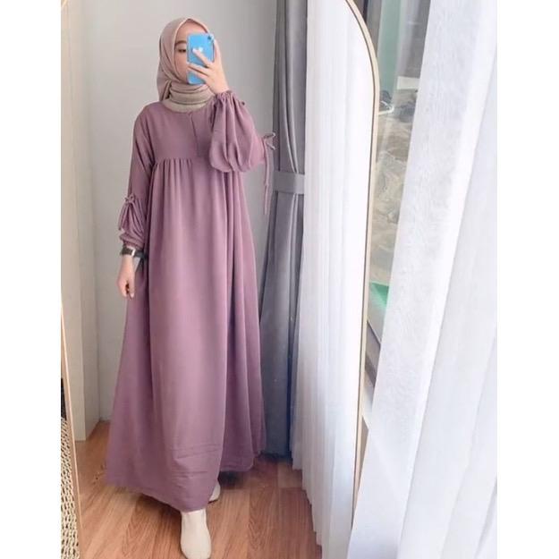 ALONA DRESS GAMIS WANITA MUSLIMAH AIRFLOW CRINCKLE DEODORA PREMIUM