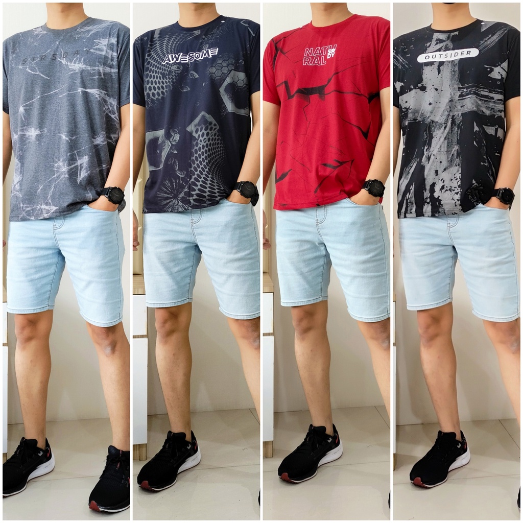 SIR SUNDAY L Kaos Oblong Distro Cowok Lengan Pendek