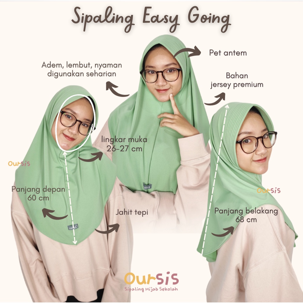 ᴏᴜʀꜱɪꜱ Jilbab Instan Sekolah SiPaling Easy Going