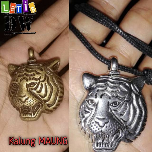 Kalung Tali Hitam Macan Putih