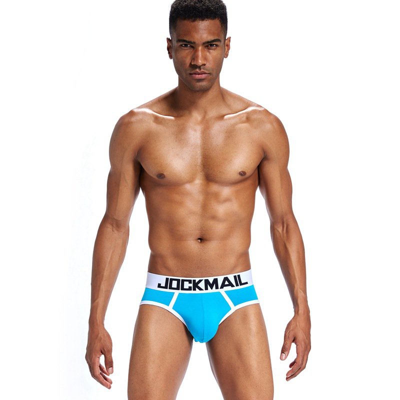 JOCKMAIL Sexy Men Underwear Briefs BOTTOMLESS Gay Penis Pouch Open Back Underpants Modal   Male Pant