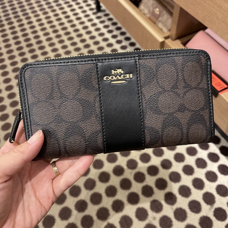 Cocah Dompet Panjang Wanita Cocah Long Zip Around Wallet In Signature Canvas Dompet Koin Cocah Dompet Wanita Long Wallets