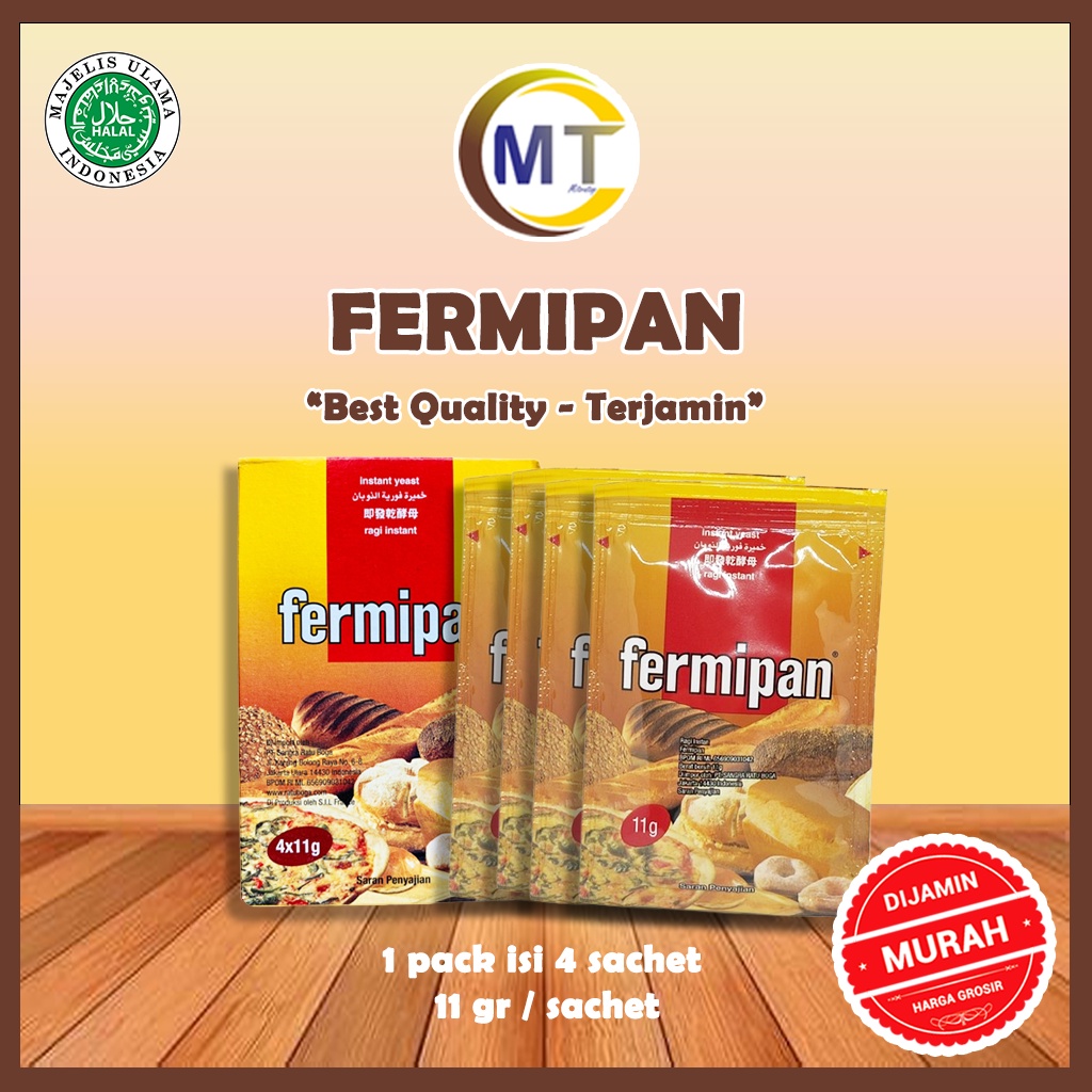 

Fermipan Tepung Ragi 4 x 11 gram Instan Yeast Ragi Instan