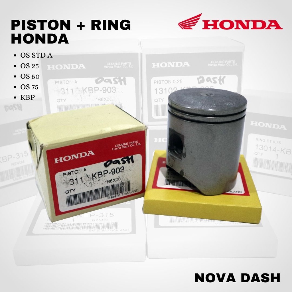 Seher Piston kit Nova dash pin16 OS STD - 75 Honda original KBP