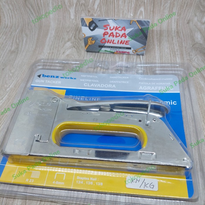 

Terlaris Staples Staples Tembak Gun Tacker Benz R23 Fine Line Ergonomic Murah Mantap