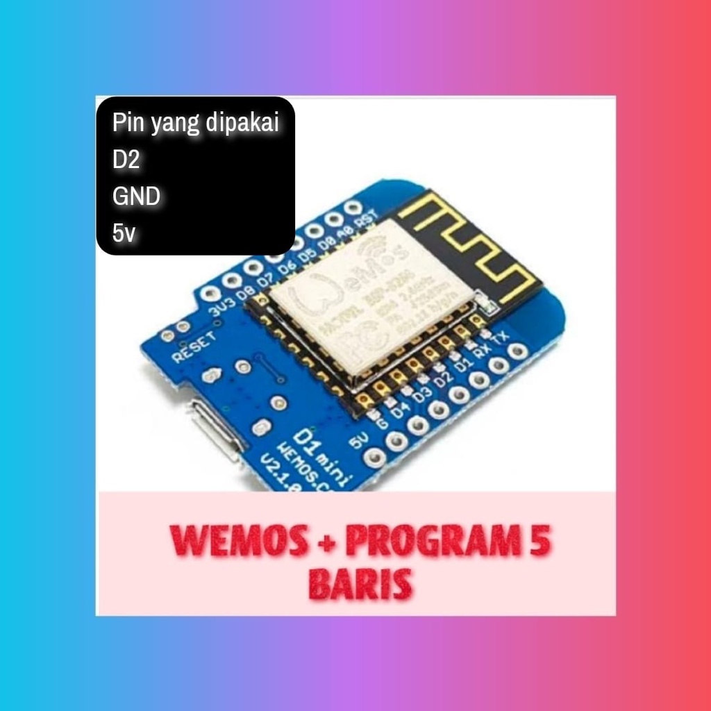 WEMOS + PROGRAM STROBO TEKS WIFI 5 BARIS VERSI 3 ZIGZAG