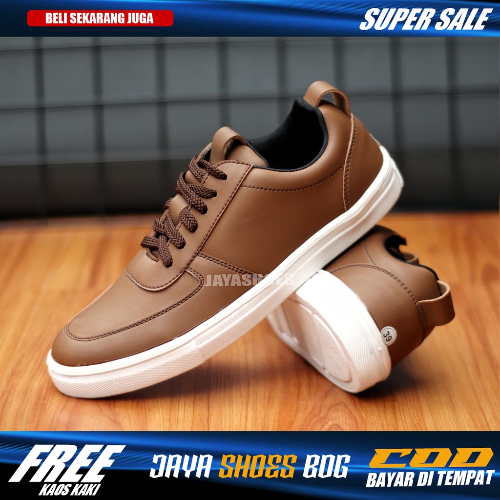 THOR Sepatu Kasual Sneakers Pria Trendy Kulit Sintetik Original Distro Simple Murah Anti slip Main Gaya Hangout Laki Laki