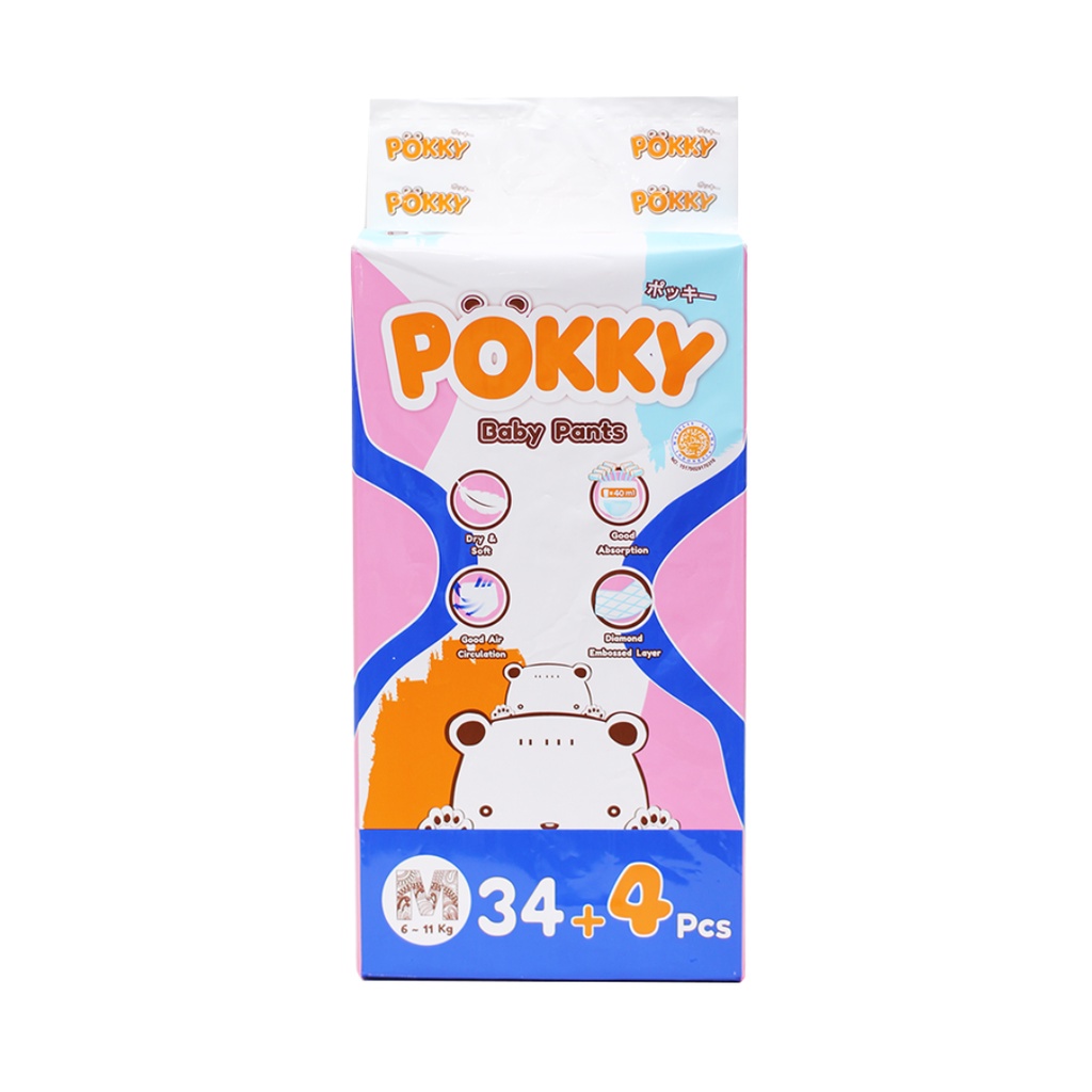 Pokky Baby Pants | Popok Bayi M 6-11 Kg | L 9-14 Kg | XL 12-17 Kg | XXL &gt;17 Kg