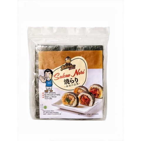 

Ready-bisa Cod Sakao Yaki Sushi Nori- Roasted Seaweed- Rumput Laut 50 lembar