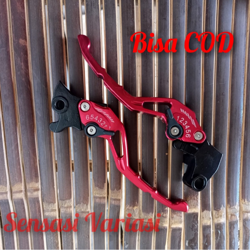 HANDEL REM VARIASI WARNA MERAH 1 SET KANAN KIRI MOTOR VIXION NEW OLD NVL NVA ADVANCE R15