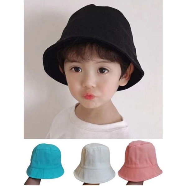 TOPI BUCKET ANAK POLOS / TOPI BUCKET POLOS ANAK UNISEX / TOPI BUCKET POLOS