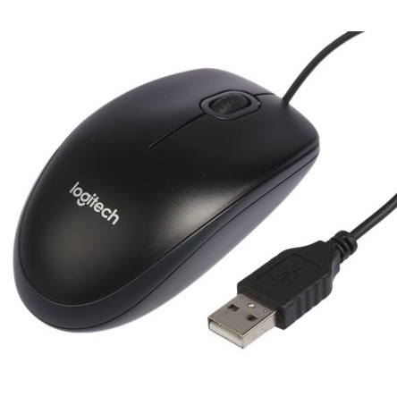 MOUSE LOGITECH B100 WIRED USB AKSESORIES KOMPUTER LAPTOP