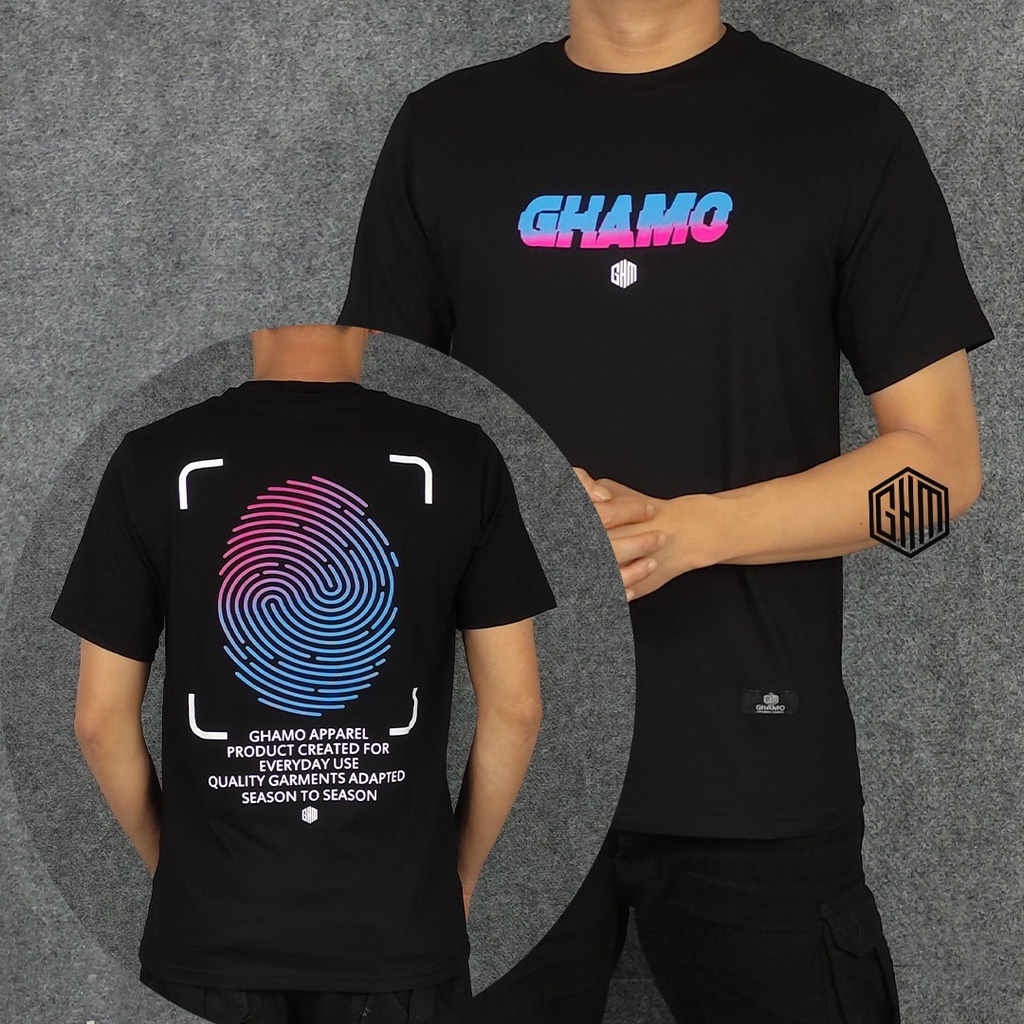 Kaos Ghamo Apparel Sidik Jari / Koas Distro Pria Terbaru