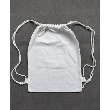 String Bag Polos Kanvas Ukuran 30 x 40 Cm Tas Gendong Stringbag Serut Canvas Pria Wanita