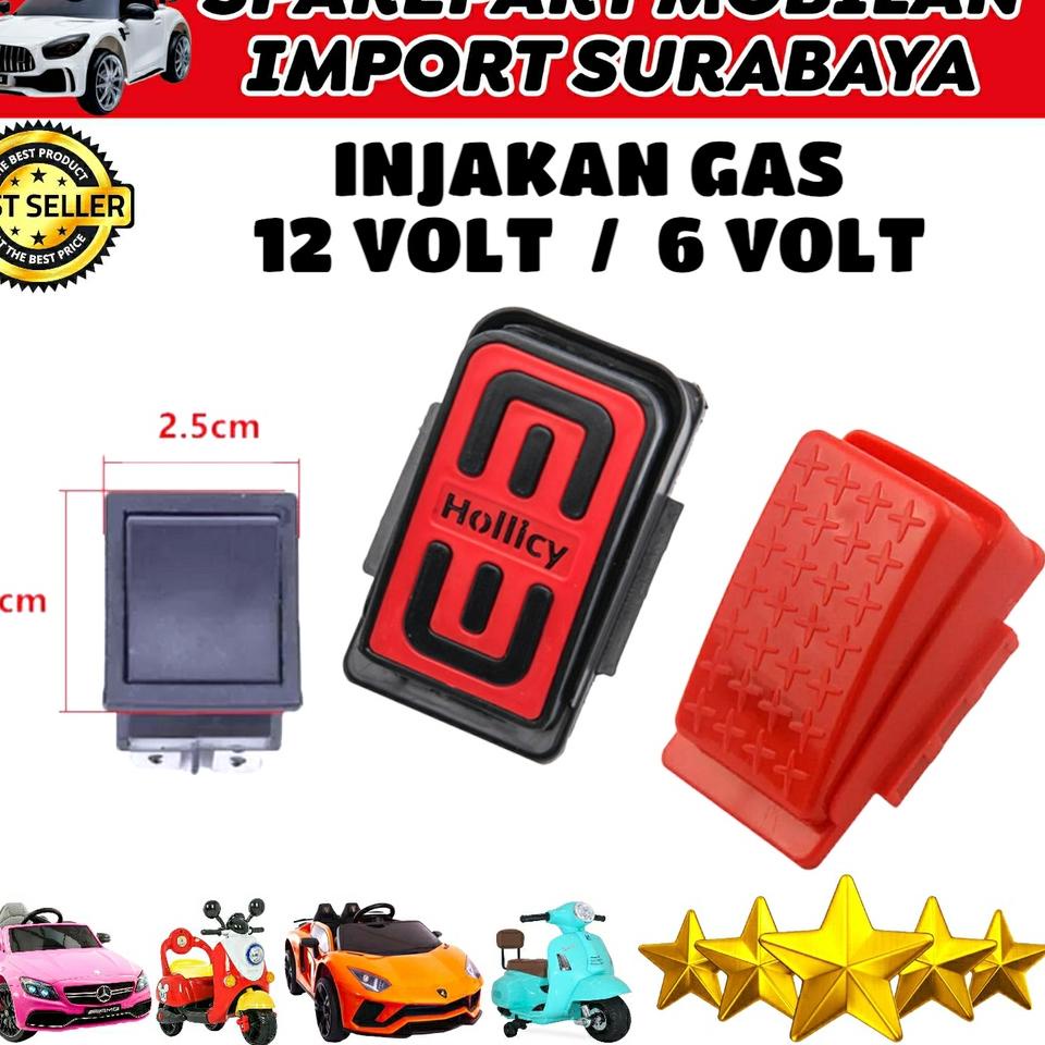 INJAKAN MOTOR MOTORAN ANAK MOBILAN AKI ANAK 12 VOLT 6 VOLT TOMBOL INJAK GAS RIDE ON CAR RC PLIKO PMB