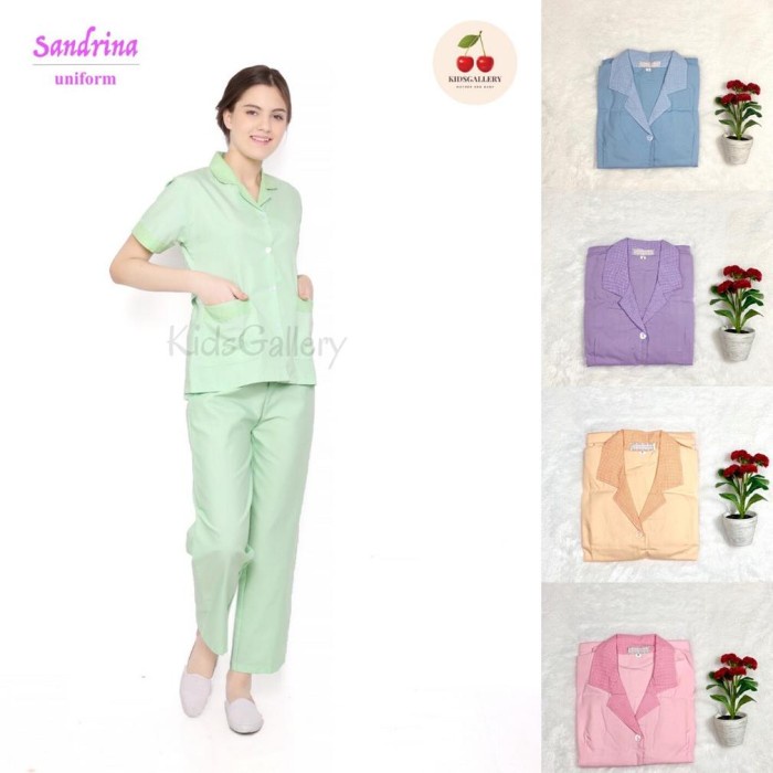 Baju Suster [SIAP KIRIM] BAJU SERAGAM SUSTER / SERAGAM NANNY/ BAJU BABY SITTER - S, Hijau(W8Z4) baju