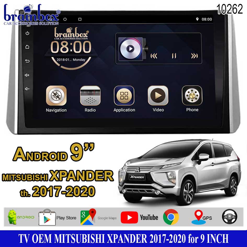 Brainbox TV Mobil OEM Mitsubishi Xpander Android Headunit Tape Mobil Head Unit