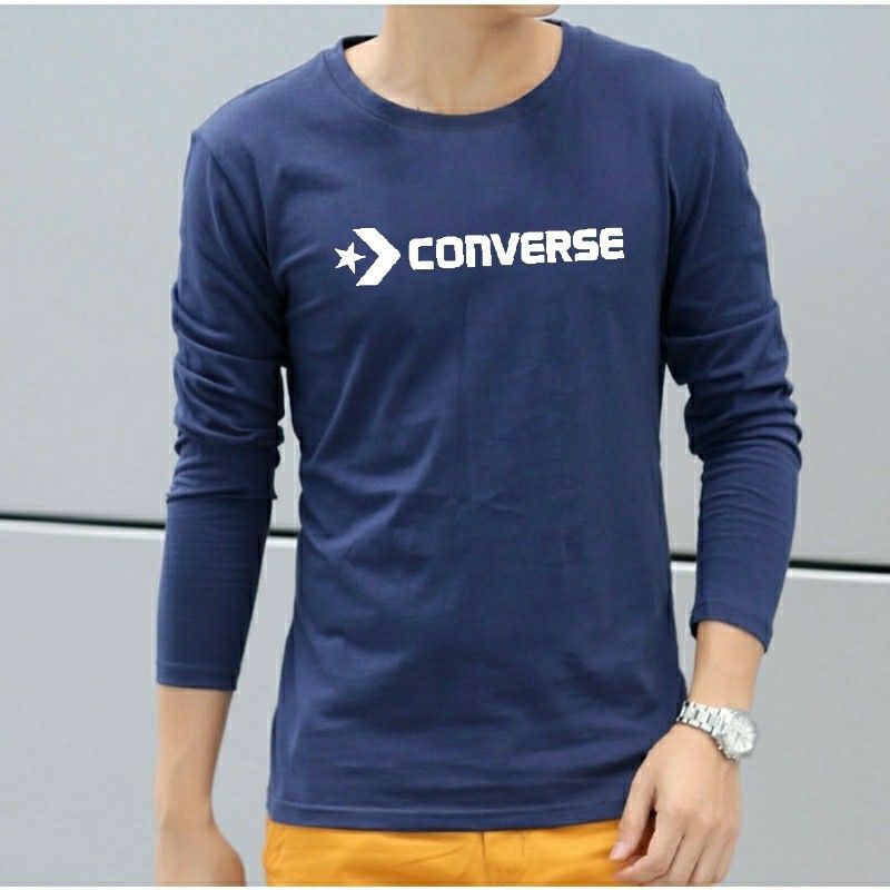 Kaos Conves Lengan Panjang Pria Baju Oblong Lengan Panjang Cowok Baju Pria Lengan Panjang