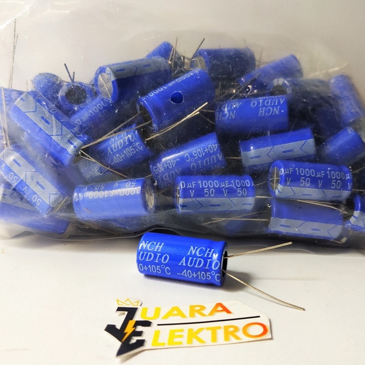 KAPASITOR ELCO 1000uF / 50V (1 Pcs) | Capasitor Elko 1000 uF/50 Volt NCH AUDIO