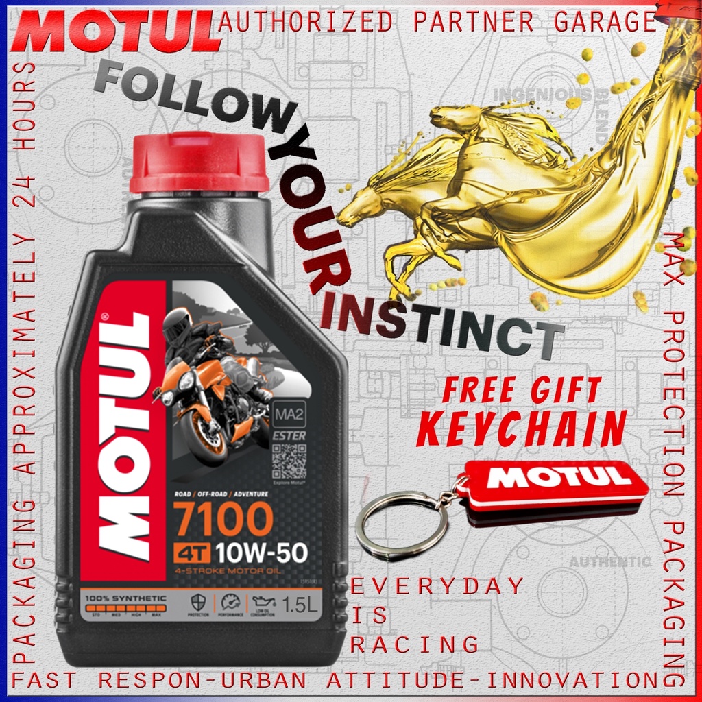 MOTUL 7100 4T 1.5L 10W50 1500ml OLI MOTOR IMPORT ORIGINAL