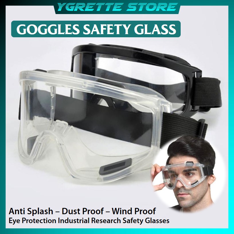 YGRETTE - KACAMATA Safety Googles Work Laboratory Eyewar KACAMATA KERJA GERINDA GERGAJI LAS