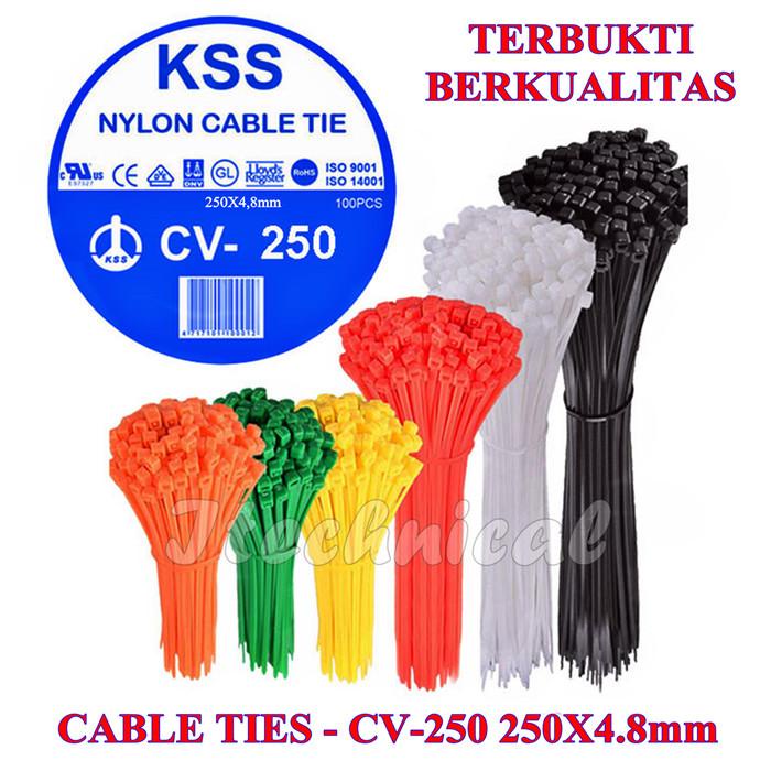 

Kabel Ties /Kabel Tis /Cabel Ties /Cable Tis Cv 250 X 4,8 Mm Kss Asli